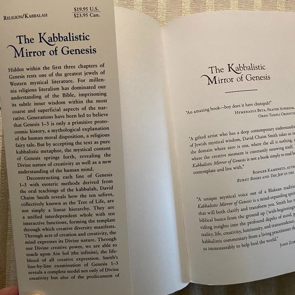 THE KABBALISTIC MIRROR OF GENESIS BY DAVID CHAIM SMITH NEW - Picture 4 of 4